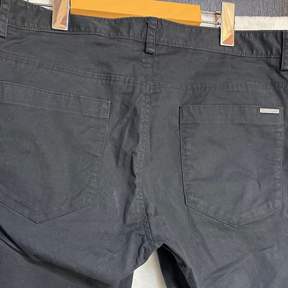 Lot of 2 Calvin Klein Men's Pants Trousers Slacks Chino Black/Grey Slim 34 X 30 - Picture 11 of 14